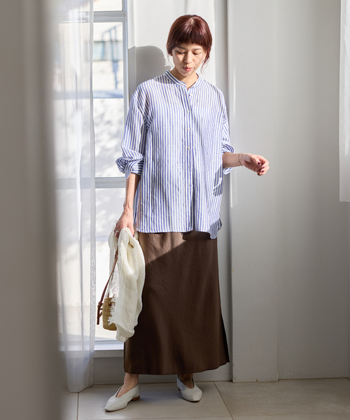 IENA（イエナ）の「アンティークサテン イージースカート（スカート・レディース・ホワイト/ブラウン/ネイビー・34/36/38）」の21枚目の写真