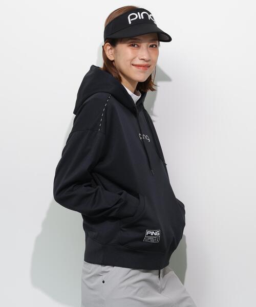 PING(ピン)の「【PING APPAREL】エンボスロゴスウェットフーディプルオーバー <GOLD> (LADIES)(スウェット・レディース・ブラック/グレー/ホワイト・L/M/S/LL)」の2枚目の写真