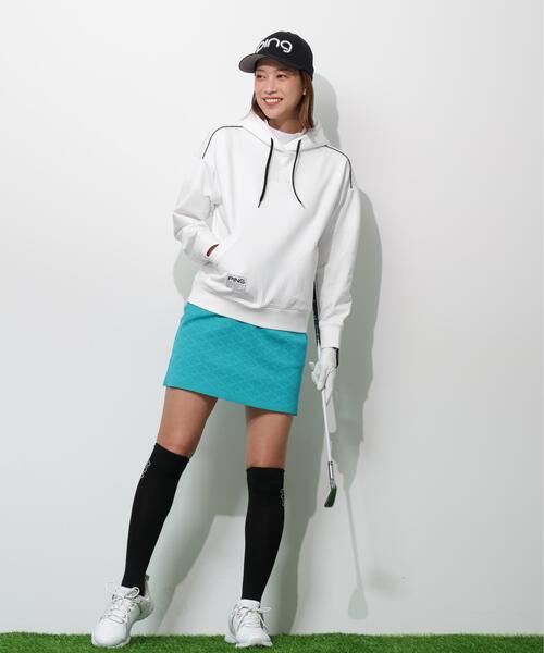 PING(ピン)の「【PING APPAREL】エンボスロゴスウェットフーディプルオーバー <GOLD> (LADIES)(スウェット・レディース・ブラック/グレー/ホワイト・L/M/S/LL)」の15枚目の写真