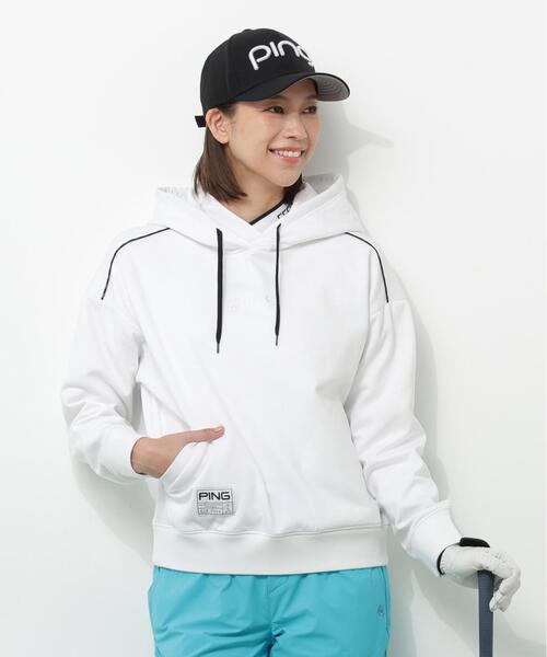 PING(ピン)の「【PING APPAREL】エンボスロゴスウェットフーディプルオーバー <GOLD> (LADIES)(スウェット・レディース・ブラック/グレー/ホワイト・L/M/S/LL)」の18枚目の写真