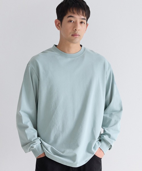 coca(coca)(コカ)の「ヴィンテージ加工インレーロンT(Tシャツ/カットソー・メンズ・チャコール/ライトグリーン・XL/L/M)」の2枚目の写真