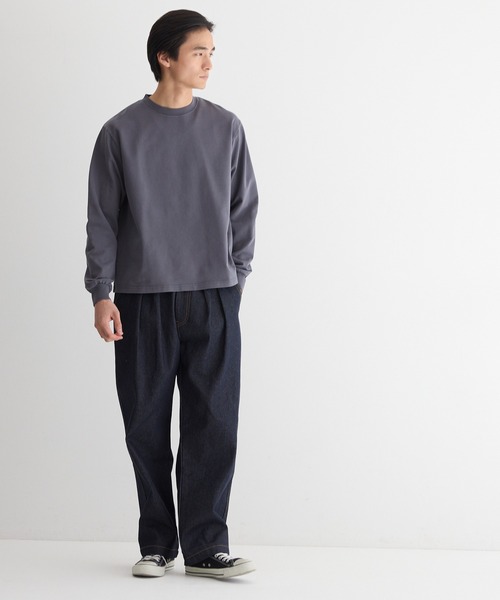 coca(coca)(コカ)の「ヴィンテージ加工インレーロンT(Tシャツ/カットソー・メンズ・チャコール/ライトグリーン・XL/L/M)」の6枚目の写真