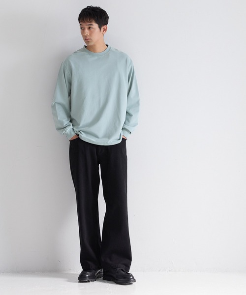coca(coca)(コカ)の「ヴィンテージ加工インレーロンT(Tシャツ/カットソー・メンズ・チャコール/ライトグリーン・XL/L/M)」の9枚目の写真