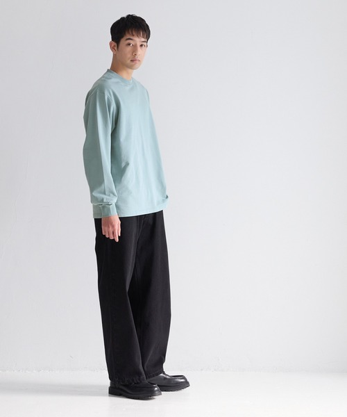 coca(coca)(コカ)の「ヴィンテージ加工インレーロンT(Tシャツ/カットソー・メンズ・チャコール/ライトグリーン・XL/L/M)」の11枚目の写真
