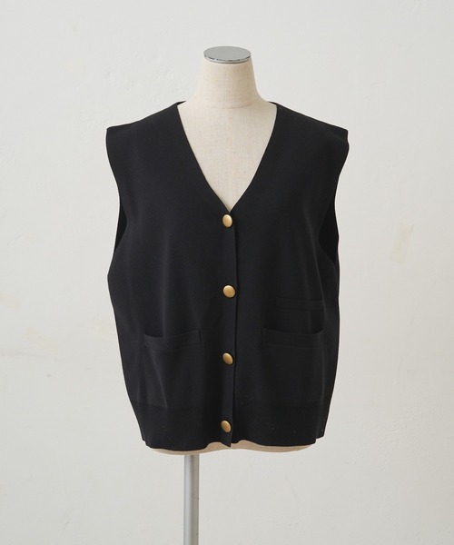 PUAL CE CIN（ピュアルセシン）の「ニットジレベスト（ベスト・レディース・グレー/ブラック/アイボリー・FREE）」の22枚目の写真