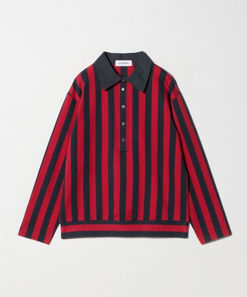ATTISESSION（アティセッション）の「＜ATTISESSION＞コットン ストライプ ラガー シャツ（シャツ/ブラウス・レディース・レッド/グレー系・FREE）」の18枚目の写真
