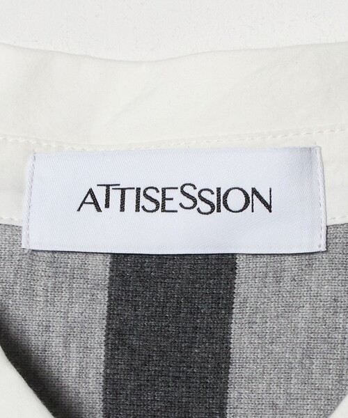 ATTISESSION（アティセッション）の「＜ATTISESSION＞コットン ストライプ ラガー シャツ（シャツ/ブラウス・レディース・レッド/グレー系・FREE）」の5枚目の写真