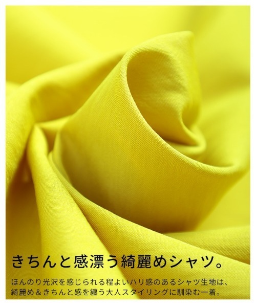 Sawa a la mode（サワアラモード）の「スタンドカラーフィッシュテールシャツ（シャツ/ブラウス・レディース・ブラック/ホワイト/マスタード/ブルー・FREE）」の14枚目の写真