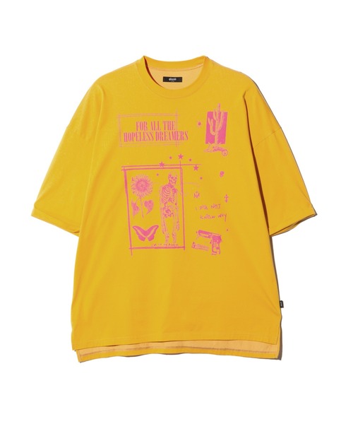glamb(グラム)の「Quick Dry Graffiti T-Shirt / クイックドライグラフィティTシャツ(Tシャツ/カットソー・メンズ・ブラック/イエロー/ホワイト・S/M/L)」の6枚目の写真