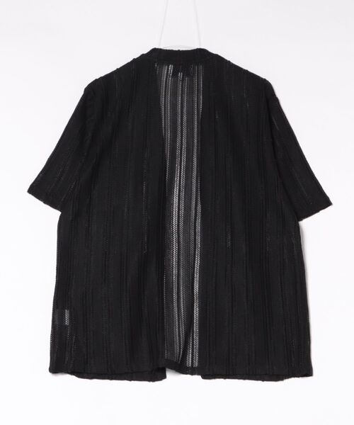 UNION STATION（ユニオンステーション）の「【WEB限定】シアストライプ半袖カーディガン＜ストレッチ・マシンウォッシャブル・通気性＞（Tシャツ/カットソー・メンズ・ネイビー/ベージュ/ブラック/カーキ・L/M）」の13枚目の写真