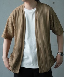 UNION STATION | 【WEB限定】シアストライプ半袖カーディガン＜ストレッチ・マシンウォッシャブル・通気性＞(Tシャツ/カットソー)