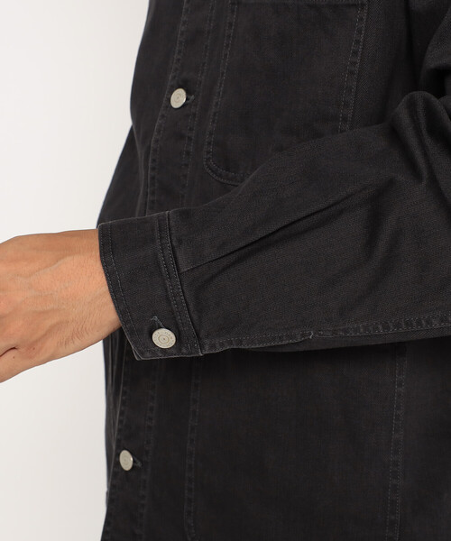 DANTON（ダントン）の「Men's Cotton Drill Collarless Jacket（ノーカラージャケット・メンズ・ブラック・44/38）」の10枚目の写真