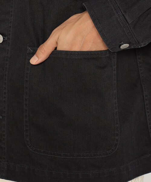 DANTON（ダントン）の「Men's Cotton Drill Collarless Jacket（ノーカラージャケット・メンズ・ブラック・44/38）」の12枚目の写真