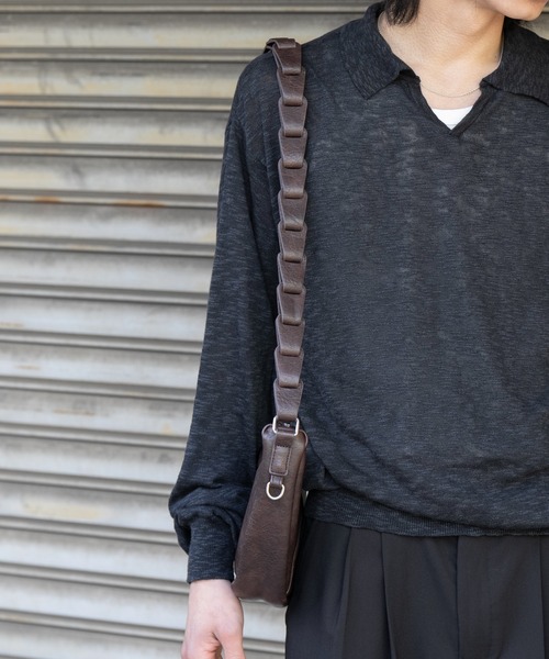 2way slit half moon mini bag / 2wayスリットハーフムーンミニバッグ（ショルダーバッグ）｜SINSS（シンス）