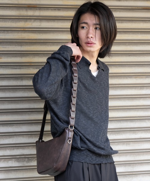 2way slit half moon mini bag / 2wayスリットハーフムーンミニバッグ（ショルダーバッグ）｜SINSS（シンス）
