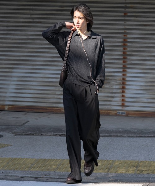 2way slit half moon mini bag / 2wayスリットハーフムーンミニバッグ（ショルダーバッグ）｜SINSS（シンス）