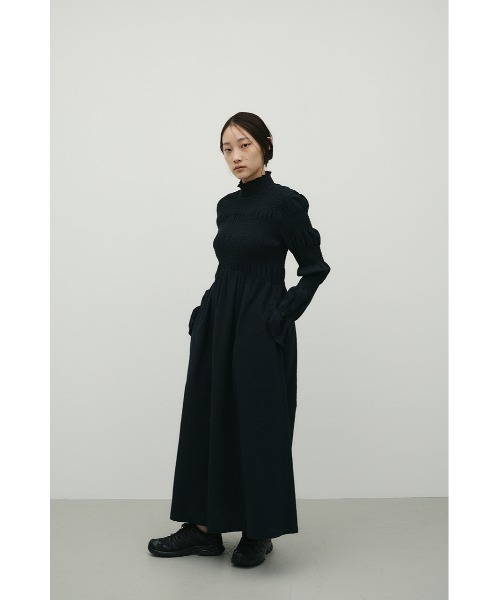STYLEMIXER（スタイルミキサー）の「サッカーシャーリングワンピース（ワンピース・レディース・ホワイト/ブルー系その他/ブラック・SMALL/MEDIUM）」の17枚目の写真