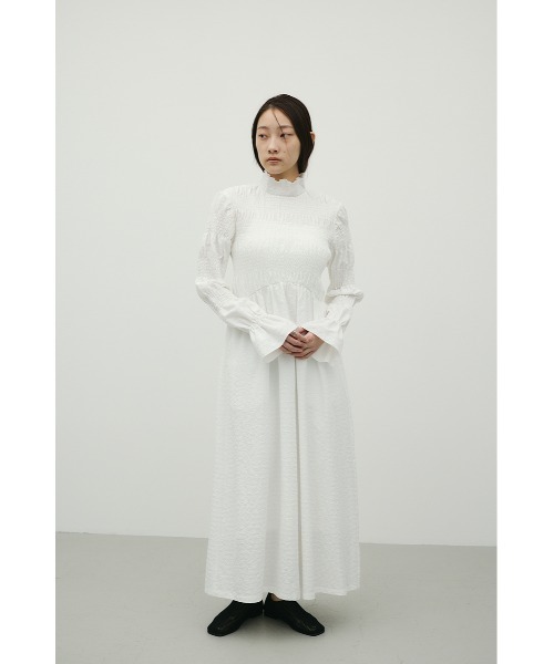 STYLEMIXER（スタイルミキサー）の「サッカーシャーリングワンピース（ワンピース・レディース・ホワイト/ブルー系その他/ブラック・SMALL/MEDIUM）」の6枚目の写真