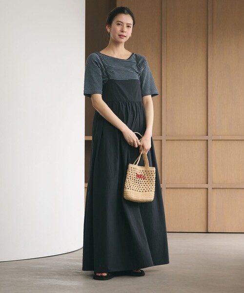 BEAUTY&YOUTH UNITED ARROWS（ビューティーアンドユースユナイテッドアローズ）の「バックホール キャミソール ワンピース ウォッシャブル（ワンピース・レディース・ダークグレー/ベージュ・S/M）」の5枚目の写真