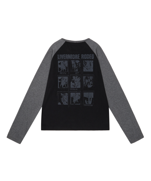 AAKAM(アーカム)の「Slit Raglan Long Sleeve (Black)(Tシャツ/カットソー・レディース・その他・1/2)」の2枚目の写真