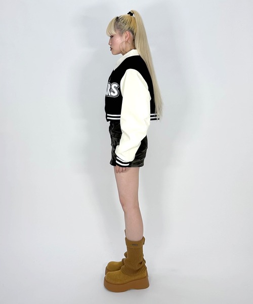 セール】BAYSTARS CROPPED VARSITY JACKET/【野球観戦コーデ】横浜DeNA