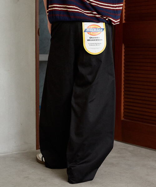 Dickies（ディッキーズ）の「Dickies × PUBLUX/ディッキーズ 別注 バレルパンツ　限定展開（チノパンツ・メンズ・アニマル/ベージュ/ブラック/グレー・L/M/S）」の14枚目の写真
