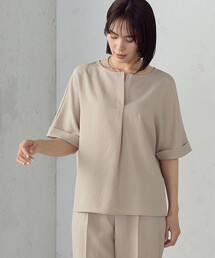 COMME CA ISM | 【ＵＶカット・吸汗速乾・接触冷感】kireri ポリエステルストレッチドライツイル Tブラウス/セットアップ対応(シャツ/ブラウス)