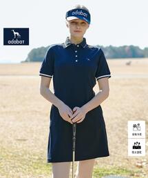 adabat（アダバット）の「【ADABAT NAVY】吸水速乾 接触冷感 カノコポロえりワンピース（ワンピース）」