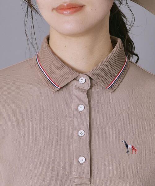 adabat（アダバット）の「【ADABAT NAVY】吸水速乾/接触冷感 カノコポロえりワンピース（ワンピース・レディース・ネイビー/サックスブルー/ベージュ・42/40/38）」の14枚目の写真