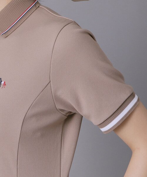 adabat（アダバット）の「【ADABAT NAVY】吸水速乾/接触冷感 カノコポロえりワンピース（ワンピース・レディース・ネイビー/サックスブルー/ベージュ・42/40/38）」の15枚目の写真