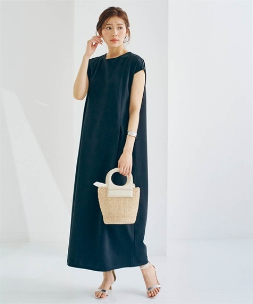 nissen(ニッセン)の「バックタックIラインロングワンピース(ワンピース・レディース・ブラウン/グリーン/ブラック・S/LL/M/L)」の5枚目の写真