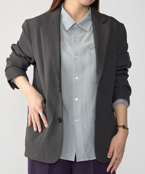 City Ambient Products(シティアンビエントプロダクツ)の「City Ambient Products: Cityform カルゼ テック ジャケット(テーラードジャケット・メンズ・チャコールグレー/ブラック・SMALL/MEDIUM/LARGE)」の22枚目の写真