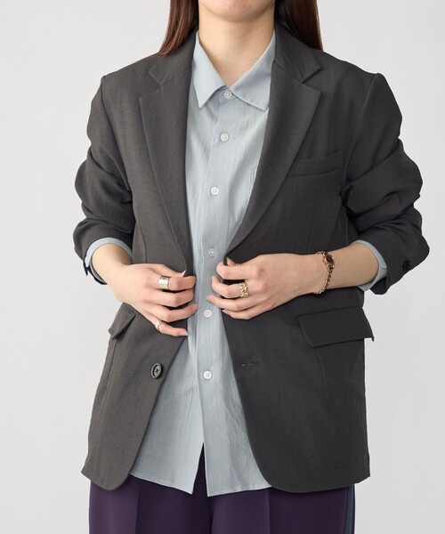City Ambient Products(シティアンビエントプロダクツ)の「City Ambient Products: Cityform カルゼ テック ジャケット(テーラードジャケット・メンズ・チャコールグレー/ブラック・SMALL/MEDIUM/LARGE)」の17枚目の写真