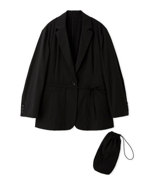 emmi（エミ）の「【Movique】パッカブルジャケット/撥水/UVカット/接触冷感（テーラードジャケット・レディース・ブラック/ライトベージュ・0/1）」の10枚目の写真