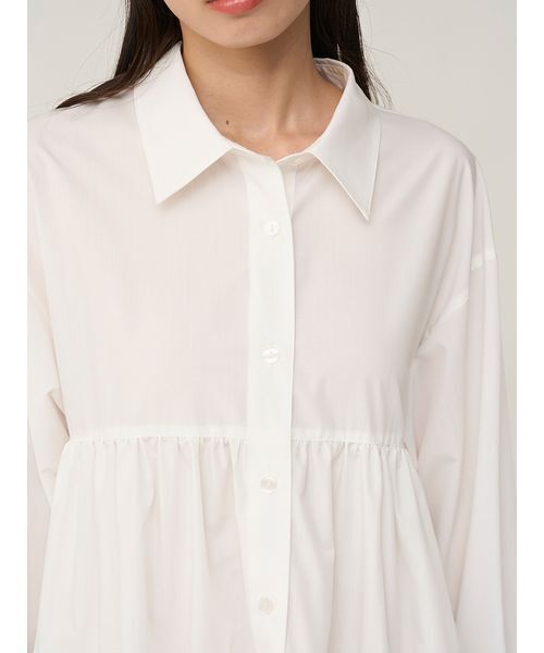 SNIDEL（スナイデル）の「ボリュームティアードミニシャツワンピース（ワンピース・レディース・ブルー/ホワイト/レッド・F）」の16枚目の写真