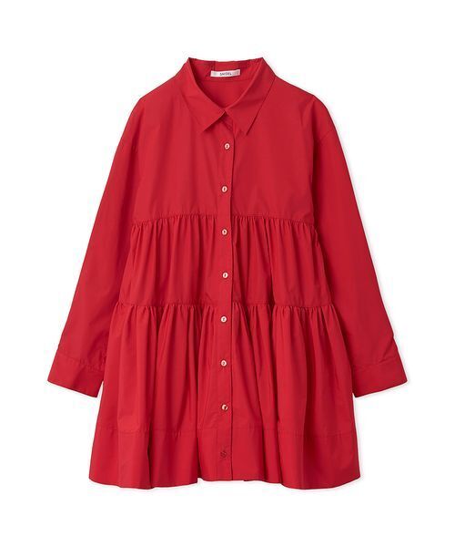 SNIDEL（スナイデル）の「ボリュームティアードミニシャツワンピース（ワンピース・レディース・ブルー/ホワイト/レッド・F）」の20枚目の写真