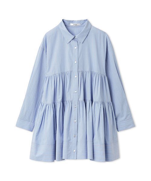 SNIDEL（スナイデル）の「ボリュームティアードミニシャツワンピース（ワンピース・レディース・ブルー/ホワイト/レッド・F）」の21枚目の写真