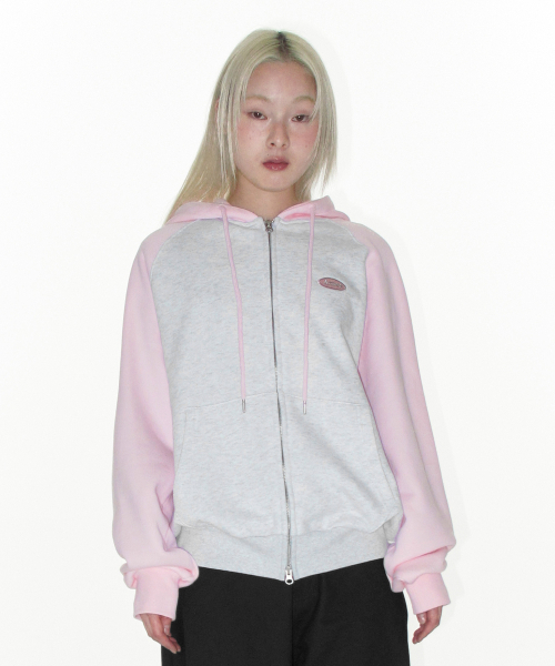 AMESWORLDWIDE（アメスワールドワイド）の「CIRCLE LOGO RAGLAN HOODIE ZIP-UP PINK（パーカー・レディース・その他・LARGE/MEDIUM/SMALL）」の2枚目の写真