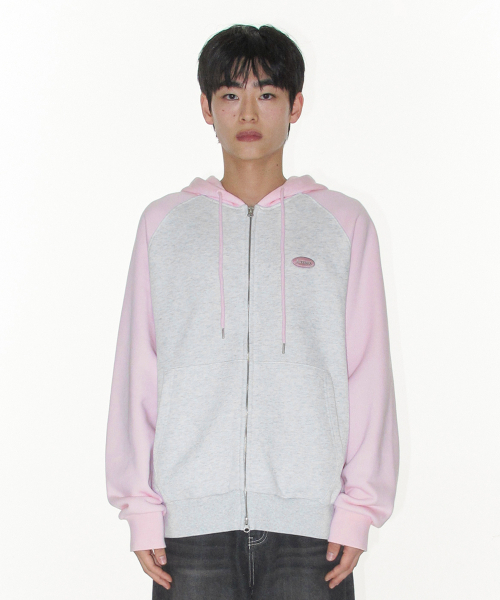 AMESWORLDWIDE（アメスワールドワイド）の「CIRCLE LOGO RAGLAN HOODIE ZIP-UP PINK（パーカー・レディース・その他・LARGE/MEDIUM/SMALL）」の3枚目の写真