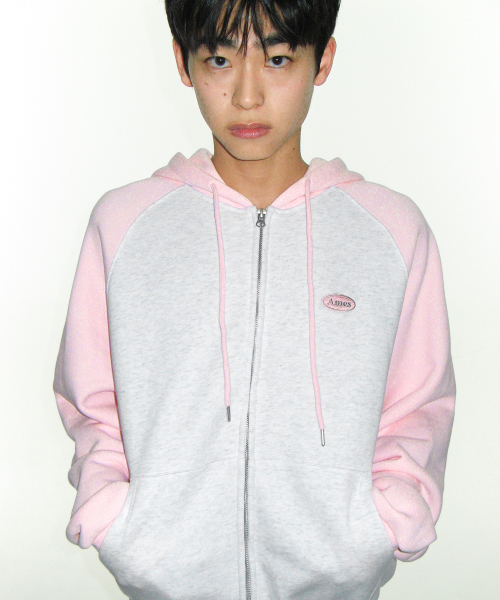 AMESWORLDWIDE（アメスワールドワイド）の「CIRCLE LOGO RAGLAN HOODIE ZIP-UP PINK（パーカー・レディース・その他・LARGE/MEDIUM/SMALL）」の10枚目の写真