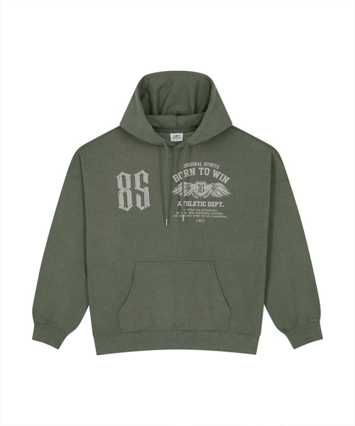 BORN TO WIN（ボーントゥウィン）の「85 PIGMENT SEMI OVER FIT HOODIE [KHAKI]（パーカー・メンズ・その他・1/2/3）」の2枚目の写真