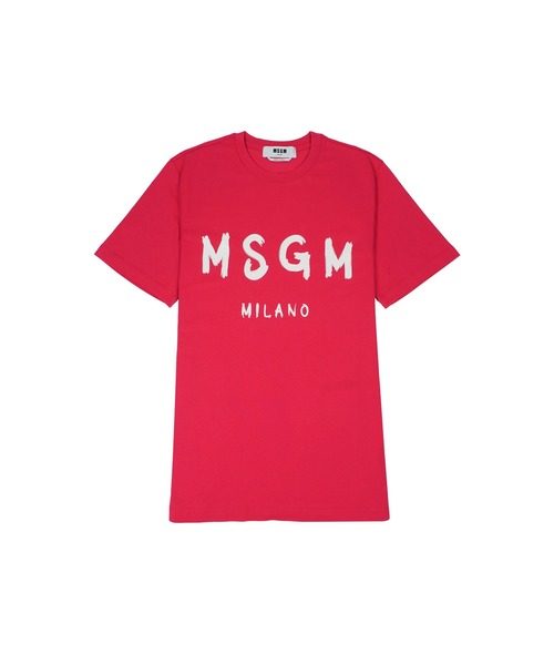 MSGM(エムエスジーエム)の「【NEW】MSGM ブラッシュロゴTシャツ(Tシャツ/カットソー・メンズ・ローズ・XS/XL/L/M/S)」の1枚目の写真