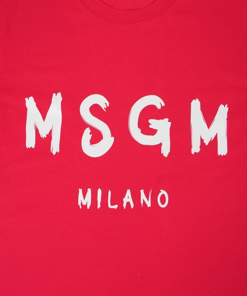 MSGM(エムエスジーエム)の「【NEW】MSGM ブラッシュロゴTシャツ(Tシャツ/カットソー・メンズ・ローズ・XS/XL/L/M/S)」の3枚目の写真
