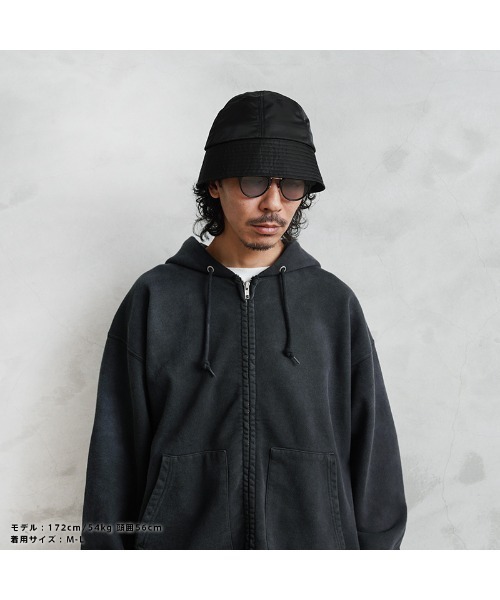 WAIPER.inc(ワイパーインク)の「WAIPER.inc ナイロンセーラーハット LIMONTA Fabric 日本製【WP1165】(ハット・メンズ・ブラック・M-L/L-XL)」の5枚目の写真