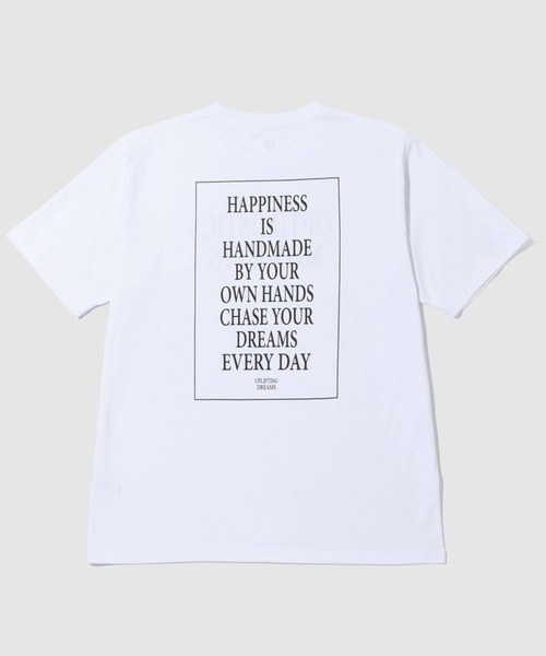 Mac-House（マックハウス）の「Tグラフィックスロゴメッセージ半袖Ｔシャツ（Tシャツ/カットソー・メンズ・グレー/チャコールグレー/ホワイト系1/ホワイト系2/ブラック・S/M/L/XL）」の2枚目の写真