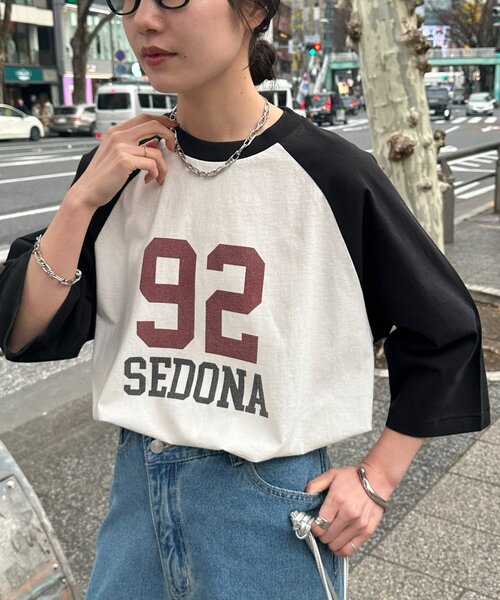 DISCOAT（ディスコート）の「【Enlude】ラグラン7分袖Tシャツ《ユニセックス》（Tシャツ/カットソー・レディース・ブラック/ブラウン/ネイビー・FREE）」の10枚目の写真