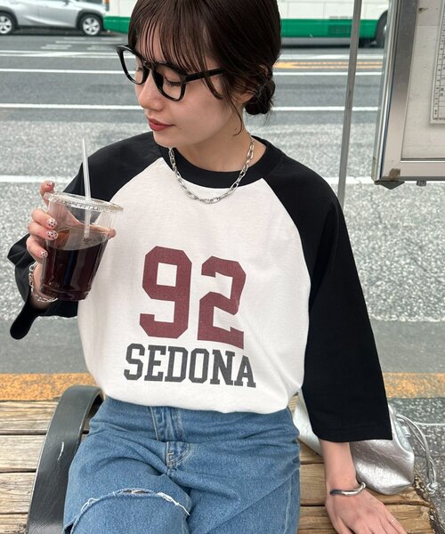 DISCOAT（ディスコート）の「【Enlude】ラグラン7分袖Tシャツ《ユニセックス》（Tシャツ/カットソー・レディース・ブラック/ブラウン/ネイビー・FREE）」の11枚目の写真