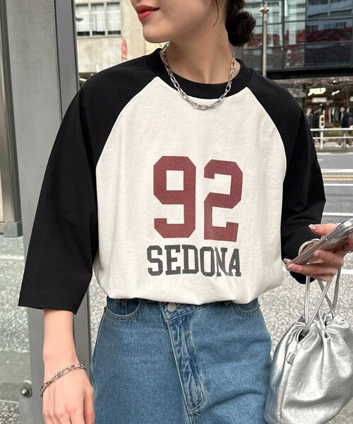DISCOAT（ディスコート）の「【Enlude】ラグラン7分袖Tシャツ《ユニセックス》（Tシャツ/カットソー・レディース・ブラック/ブラウン/ネイビー・FREE）」の12枚目の写真