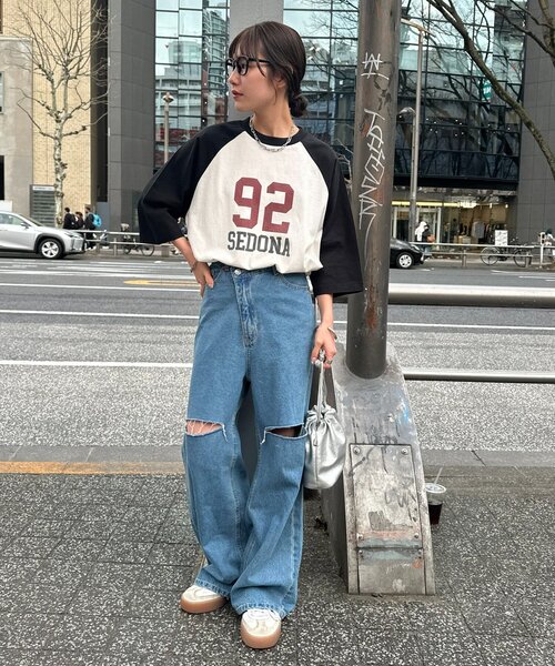 DISCOAT（ディスコート）の「【Enlude】ラグラン7分袖Tシャツ《ユニセックス》（Tシャツ/カットソー・レディース・ブラック/ブラウン/ネイビー・FREE）」の15枚目の写真