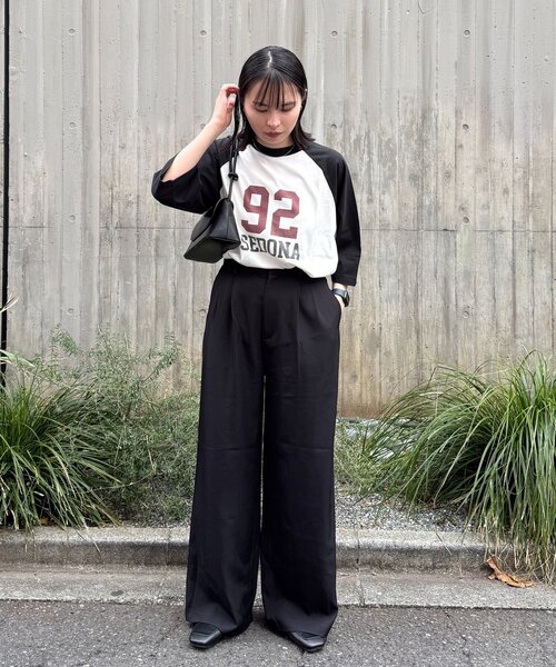 DISCOAT（ディスコート）の「【Enlude】ラグラン7分袖Tシャツ《ユニセックス》（Tシャツ/カットソー・レディース・ブラック/ブラウン/ネイビー・FREE）」の18枚目の写真